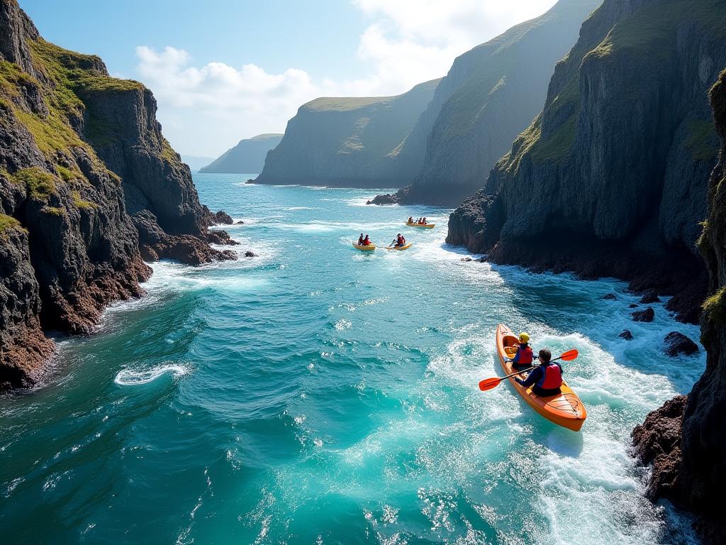 Adventure activities on Irish coastline